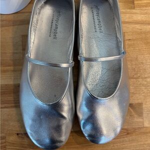 Jeffrey Campbell Silver Mary Jane Shoes